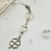 Four-leaf clover beaded cell phone lucky keychain clover keychain