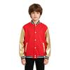 Unisex Metallic Eagle Print Back Bomber Jacket Long Sleeve Color Blocking Outerwear for Kids Dance Street Style