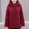 Middle Age Women's Down Coats Winter Vintage Parkas Hooded Plus Size Elegant Loose Thick Warm Down Jackets Woman Outerwears
