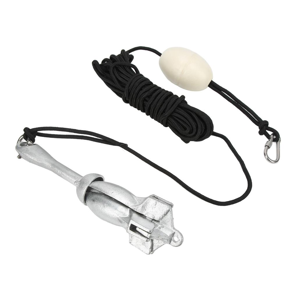 4 Tine 3.5lb Folding Anchor with 25ft Rope Kit Portable for Marine Sailboats Kayak Canoe Watercraft