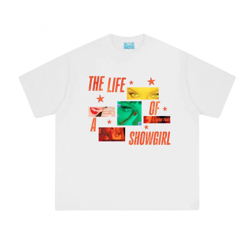 New Album The Life of A Showgirl T-Shirt 100% Cotton Fashion Tshirts High Quality Summer Casual T-shirt Swift Fans Peripheral