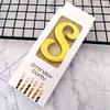 Gold Smokeless Number Candles for Baby's First Birthday Cake - Individual Pack, Creative Design