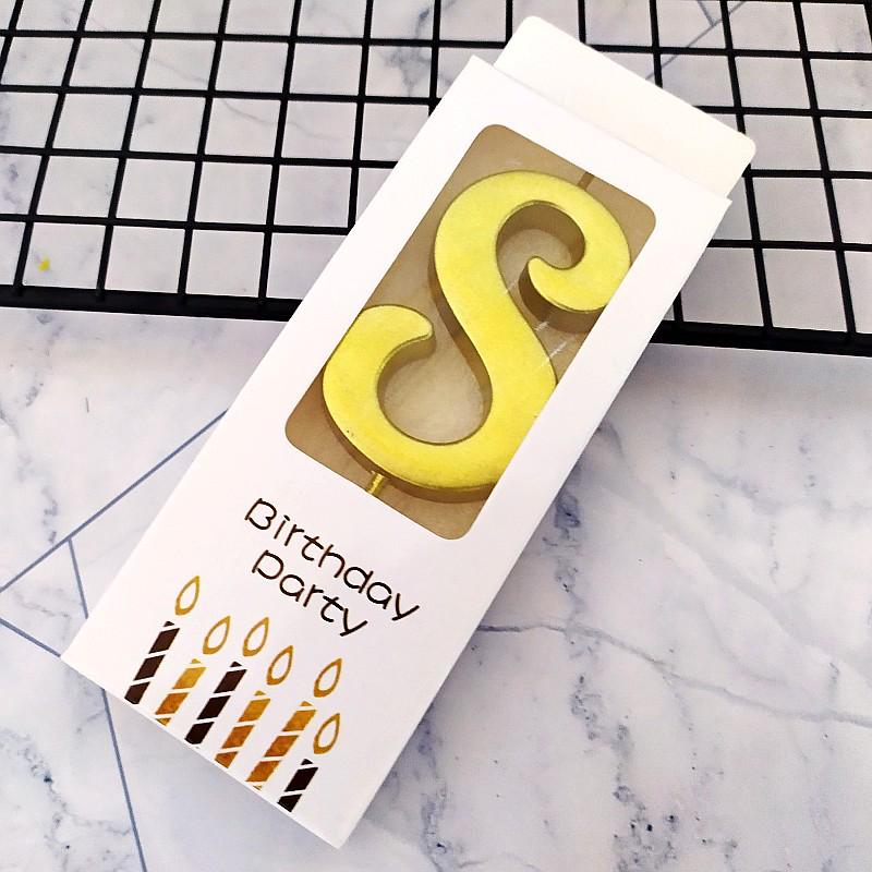 Gold Smokeless Number Candles for Baby's First Birthday Cake - Individual Pack, Creative Design