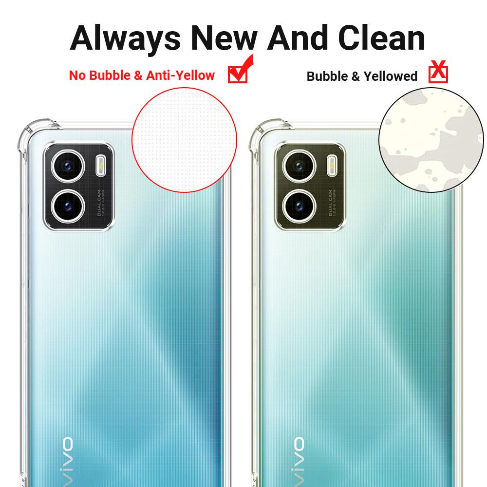 Für Vivo Y15S Y15A Y01 Fall Klar Stoßfest Airbag TPU Silikon Weiche Telefon Fall Für VIVO Y15C Y10 V2120 Schützen stoßstange Abdeckung