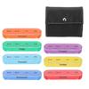 7pcs Medicine Box 7 Colors Portable 28 Grid Medicine Box Dispenser with Storage Bag