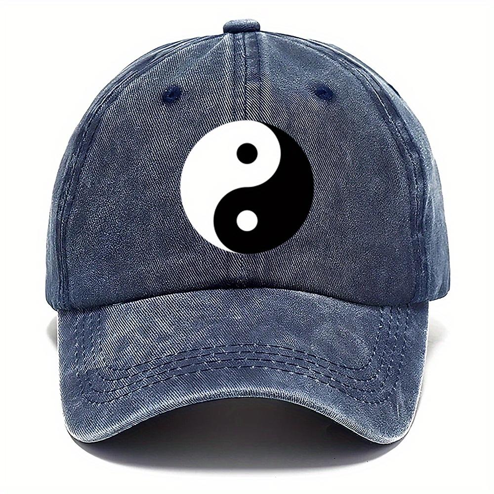 pc Tradition Tai Chi Washed Hats Baseball Hats Hats with Multiple Color Options Adjustable Style DAD Hats Suitable for Outd