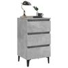 Nightstand with Metal Legs Concrete Grey 40 X 35 X 69 Cm