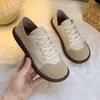 High Quality Casual Soft Leather Shoes for Women Half Slippers Pu Leather Shoe Soft Soled Lace-Up Light Loafers Zapatos De Mujer