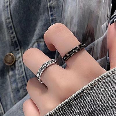 Y2K Retro Ring for Men Women Vintage Punk Hip Hop Jewelry Geometric Couple Rings Party Gifts Fashion Statement