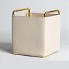 AhunderJiaz  European Style Desktop Leather Organizer Cosmetic Brush Jewelry Storage Box Organizer Home Decoration