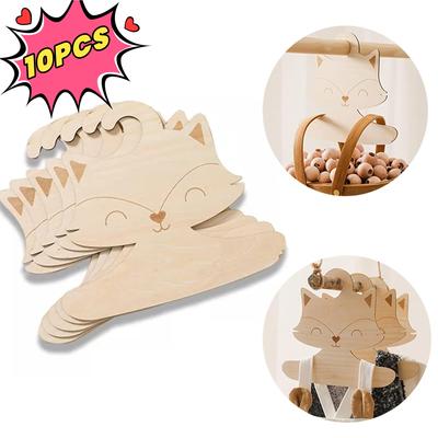 5/10 Piezas Estilo Nórdico Bebé Zorro Lindo Perchero de Madera para Ropa Perchero Creativo para Pantalones de Bebé Perchero Pequeño Infantil Estante de Almacenamiento para Ropa