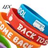 Durable Rubber Wrist Bands for Students 6 Pcs Welcome Back to School Bracelets, First Day of Colorful Theme Party Favors Silicone Wristbands Students,