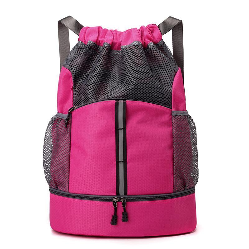 Large-capacity backpack wear-resistant Oxford cloth backpack for casual outdoor cycling travel drawstring bag