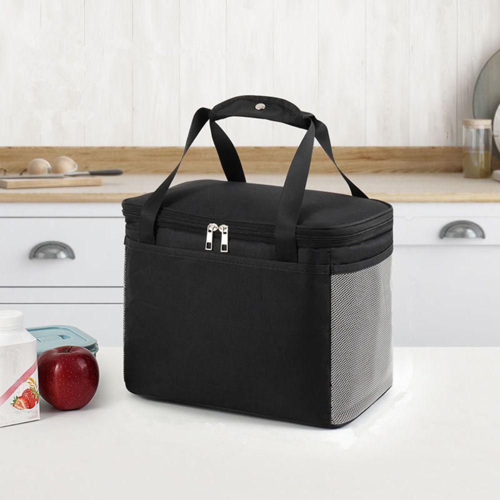 Large Capacity Lunch Bag Durable Food Thermal Bag Casual Insulated Picnic  Bag  Hiking