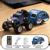 Desktop Mini Rc Car 1/64 Alloy Diecast With Trailer Remote Control Pick-up Trucks Cars For Boys Electric Truck For Kid Gift