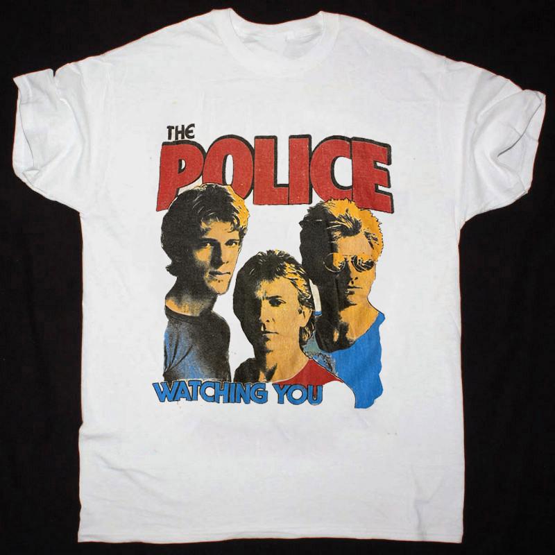 The Police Florida Watching You Kurzarm Weiß Alle Größen T-Shirt AC989 Unisex T-Shirt