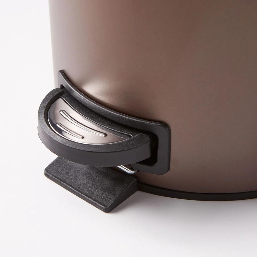 Metal Bathroom Waste Basket Soft Close Step Trash Can Removable Liner Indoor Outdoor Wastebasket Household Commercial Use 1.3