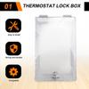 BHBL Thermostat Lock Box with Key Universal Thermostat Cover with Lock, Clear Thermostat Guard for Wall