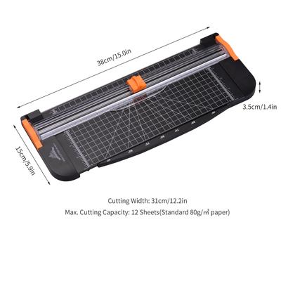 JIELISI A4 Portable Paper Trimmer Paper Cutter Cutting Machine 12.2 Inch Cutting Length for Craft Paper Card Photo