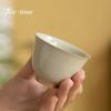 2pc/set Retro Ice Table Glazed Ceramic Teacup Solid Color Small Cup Creative Magnolia Master Cup Kung Fu Teaware Drinking 50ml