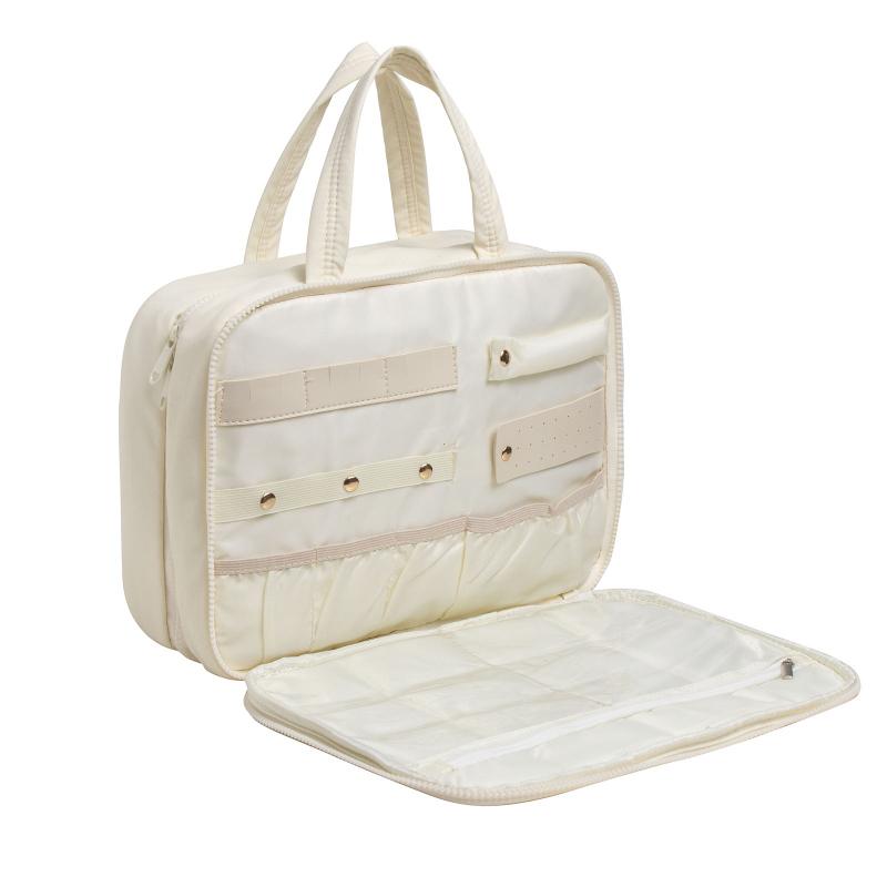 Faltbare karierte Kosmetiktasche Damen Reise-Organizer Hängende Toilettenartikel Kosmetiktasche Wasserdichte Make-up Beauty-Tasche Badezimmer-Aufbewahrung