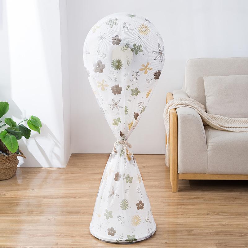 Fan Guard Dust Cover Standing Round Floor Fan Electrical Appliances Protection Peva Fan Cover Reusable Suitable For Home Storage