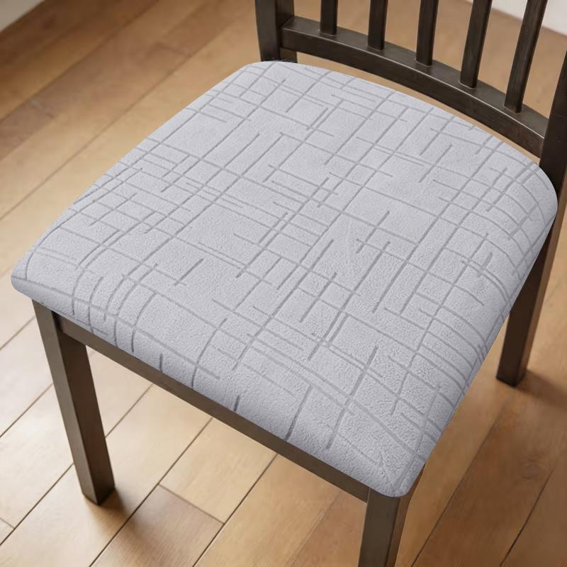 1-6Pcs Universal Dining Chair Covers Removable Cushion Seat Protectors Four Season Home Use Non-Slip