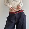 PU Leather Waist Belt Thin Dress Jeans Belt Casual Women's Belt  Streetwear