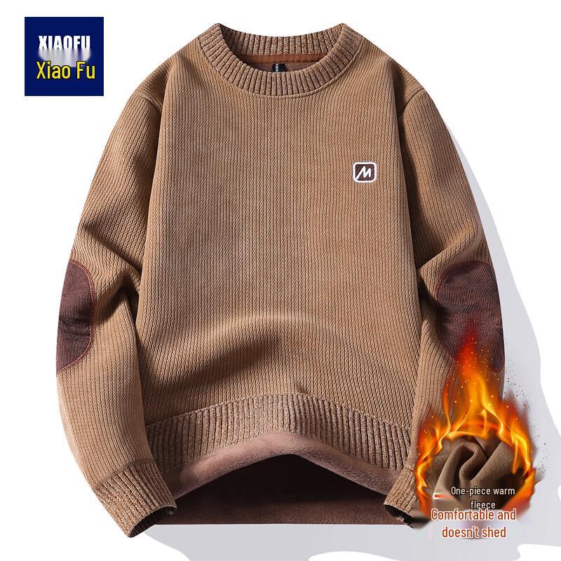 Men s Fleece-Lined Knit Pullover 3XL