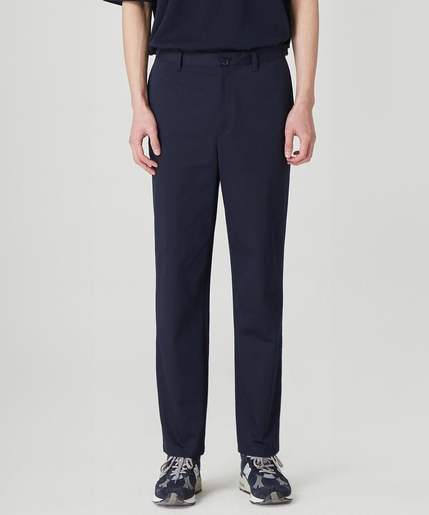 247Silijeu Adjustable Cotton Chino Pants Dark Navy