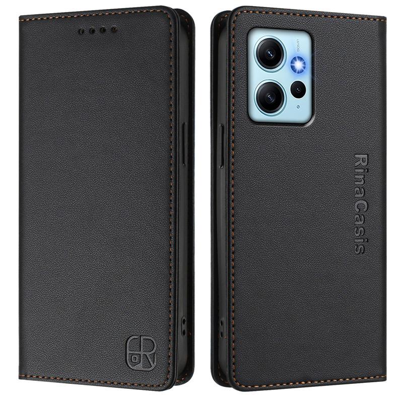 Luxuriöse Diebstahlsichere Brieftasche Flip Cover Handyhülle Für Xiaomi Redmi Note12 4G Note 12 Pro Plus 5G Lederhüllen Magnet Solide Coque