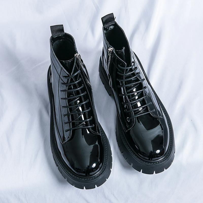 Autumn High Top Business Casual Single Shoes Black Dress Wholesale Trade Work Clothes Shoes Patent Leather Shoes