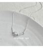 Cui Yan S925 Sterling Silver Korean-Style Carved Bead Necklace for Women - Simple, Everyday Choker.