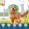 2Pcs Dog Cone Collar Polyester Breathable Neck Recovery Collar Adjustable Tightness Dog Protection Cone Comfortable for Pet