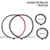 Retro Magnetic Red Contrasting Color Heart-Shaped Valentine'S Day Necklace, Simple Set Love Couple Necklace.