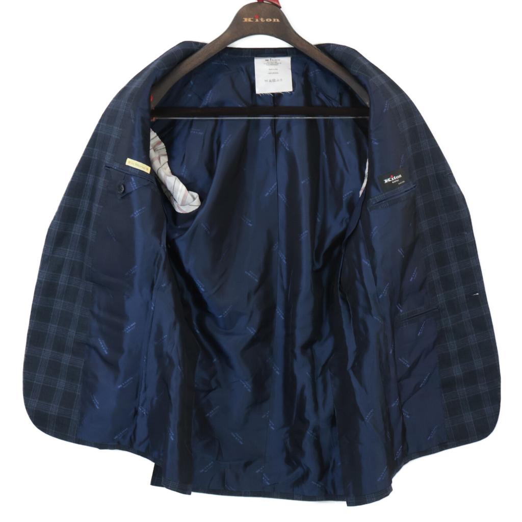 Kiton UA81S0552314002 Μοντ.EVO Μπλε Καρό Κοστούμι σετ κοστουμιού 50/52 ΜπλεΜεταχειρισμένο