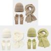 Acryl-Touchscreen-Handschuhe Mützen-Schal-Set Für Winterwärme Und Lässige Mode