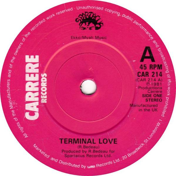 

7inch Record SPARTACUS R Terminal Love CAR214 Carrere 1981 UK Reggae Ska Dub Used