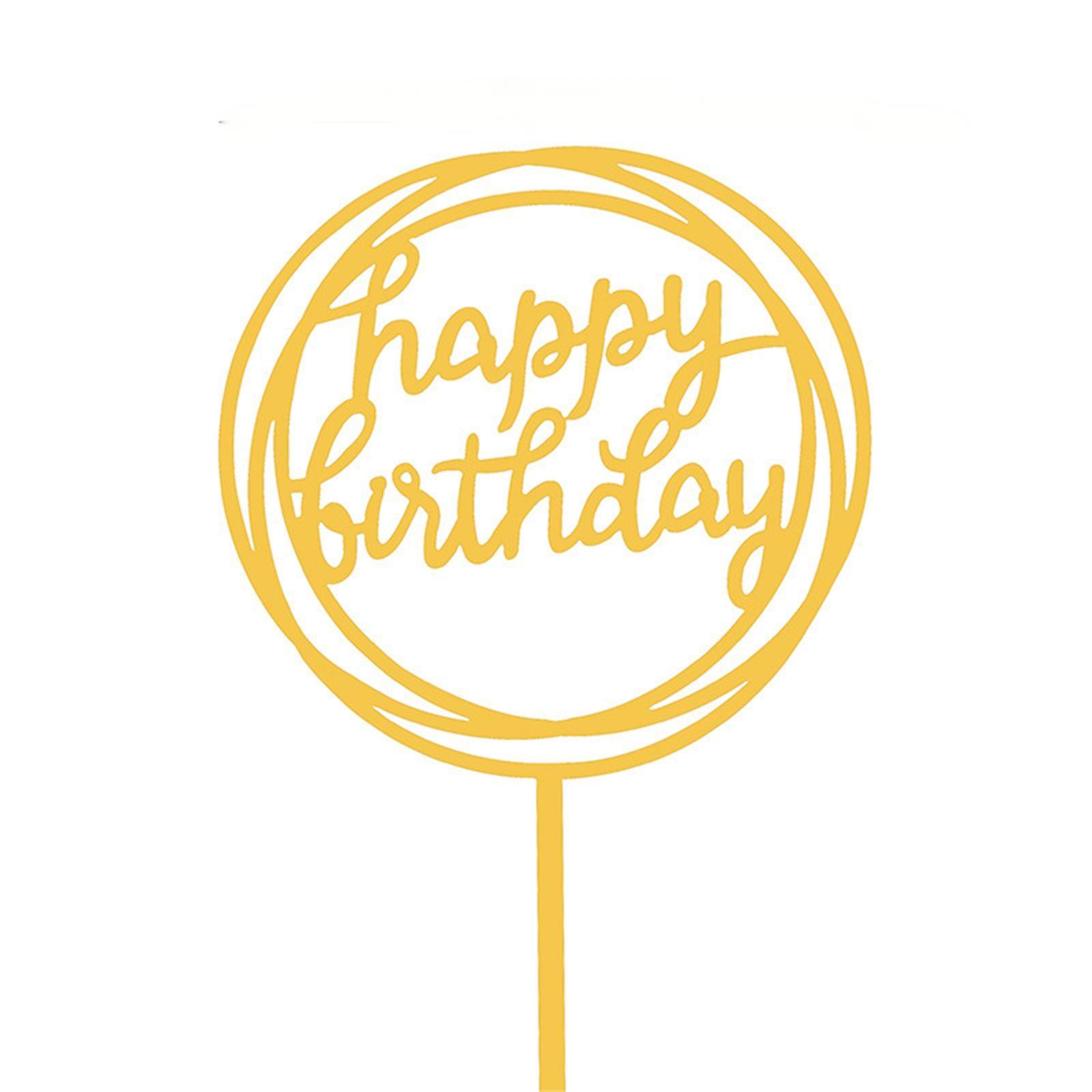 

Акриловий наповнювач для торта до дня народження Рожеве золото Декорація десертного торта з днем ​​народження для дитячого торта Насадки для випічки One Size золотий