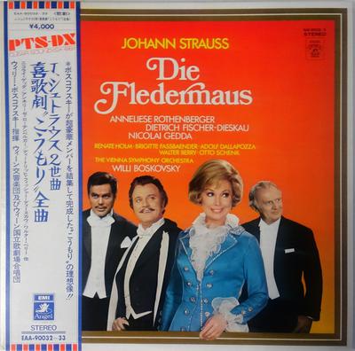 Disque vinyle WILLI BOSKOVSKY, JOHANN STRAUSS, JR - La Chauve-souris EAA900323 ANGEL Japon Classique Occasion
