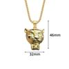 Punk Leeuwenkop Vorm Hanger Mannen Goudkleurig Roestvrij Staal Dier Kettingen Voor Mannen Cool Sieraden Cadeau 2025