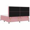 Box Spring Bed with Headboard Pink 200 X 200 Cm Velvet