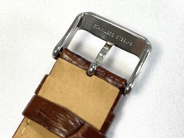 L07N012J0 SEIKO 22mm Leather Calfskin for and via Strap, Embossed, Brown, SRP713J1/ 4R36-04H0 others. (Ships Nekoposu)