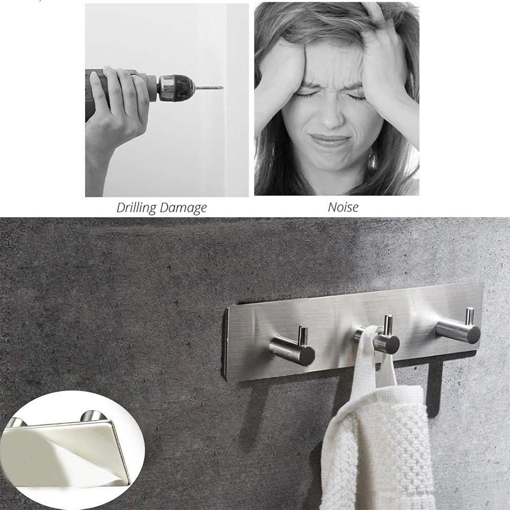 Wall Mount Key Hooks 304 Stainless Key Hanger New Key Holder for Kitchen Bedroom Bathroom