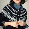 Chuyu Women's Nordic Fair Isle Knit Cardigan