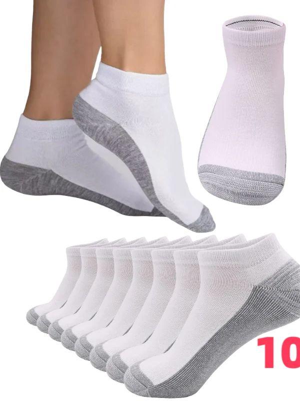 

10Pcs Daily Work, Leisure, Sports, Men s and Women s Short Socks, Mesh Breathable Running Socks, Anti-Friction Design on the Heel, Ushable