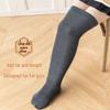 Plus-Size Fleece-Lined Non-Slip Thigh-High Socks for Women - Extra Thick, Over-the-Knee, Ideal for Autumn/Winter