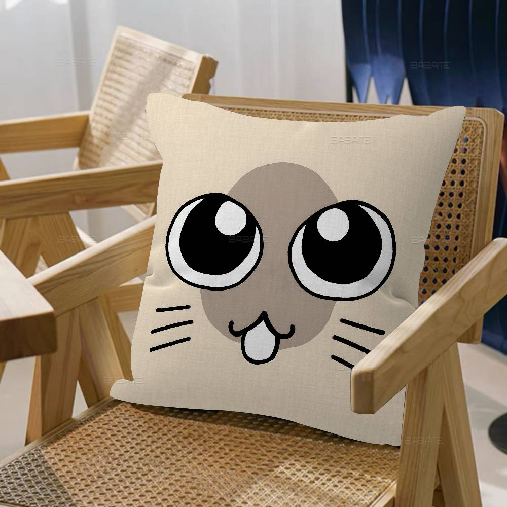 Anime SiamLIPu Pillow Covers Cartoon Sofa Decorative Home Double-sided Printing Short Plush Cute Cushion Cover