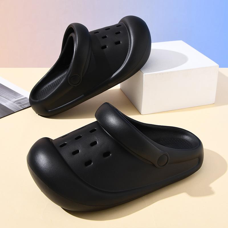 

Summer ladies cute hole shoes platform non-slip and light two wear versatile beach sandals can be 35-36 чорний