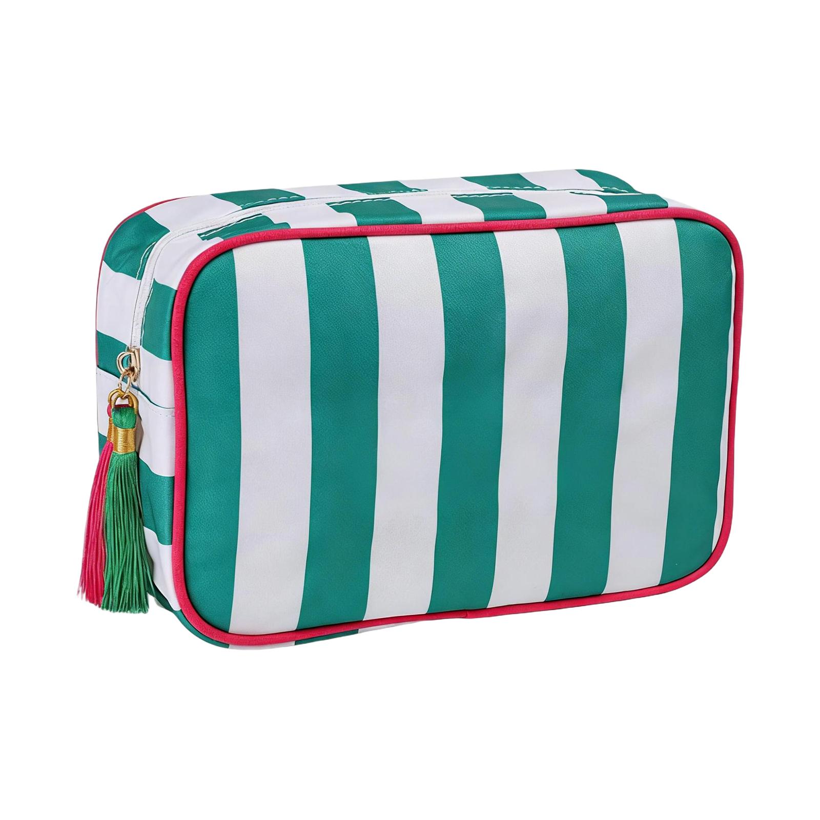 

Striped Mahjong Storage Bag One Size зелений